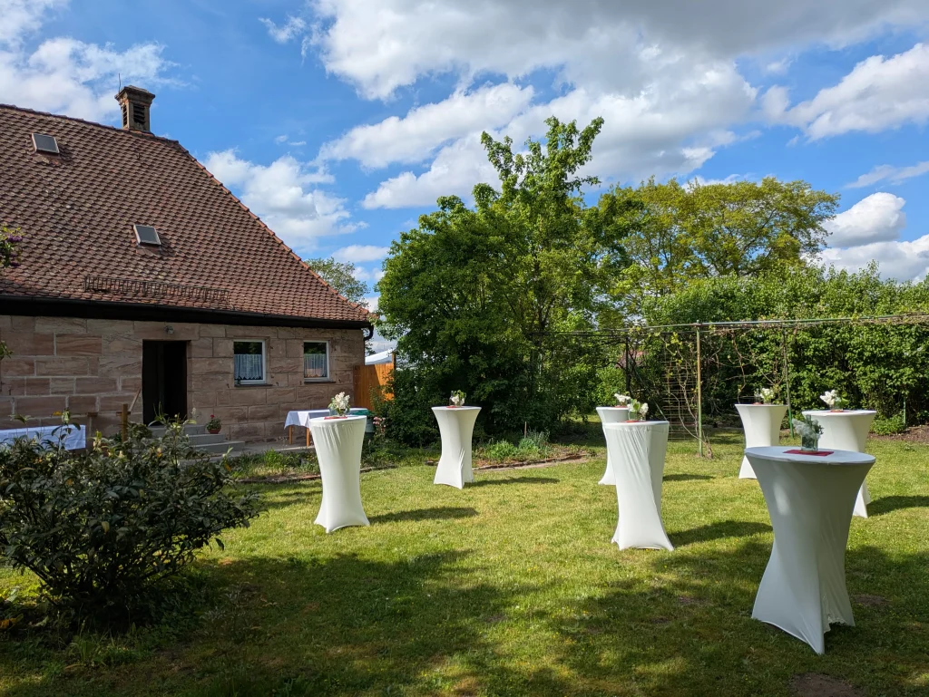 Der Garten kann auch festlich